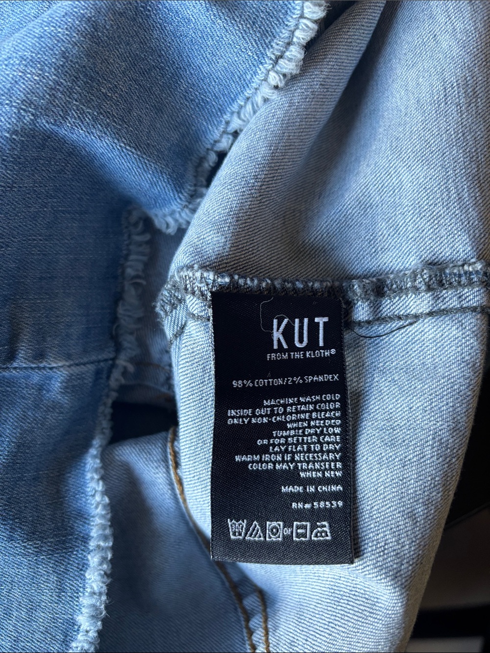 Kut from the Kloth Light Blue Denim Button-Up Jacket - Picture 5 of 5